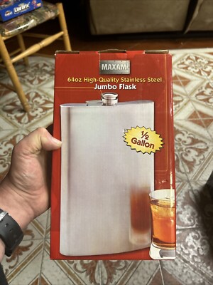 Maxam 64oz High Quality Stainless Steel 1/2 Gallon