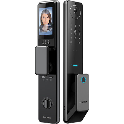 Smart Door Lock 3D Face Recognition Camera FingerPrint Password Security Lock.
