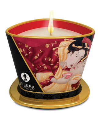 Shunga Massage Candle Romance Strawberry Wine 5.7 Oz