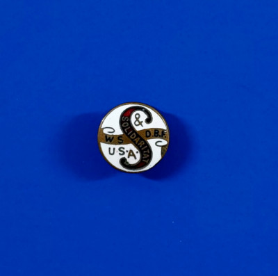 Antique Workmen's Sick Death Benefit Fund USA W.S. & D.B.F. Enamel Pin Pinback