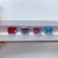 1-5ct 4 colors Emerald Loose Moissanite Stone Best Quality Pass Diamond Tester