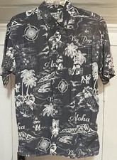 Big Dogs Men’s Aloha Shirt Short Sleeve Button Down Made in USA S/M Small/Medium