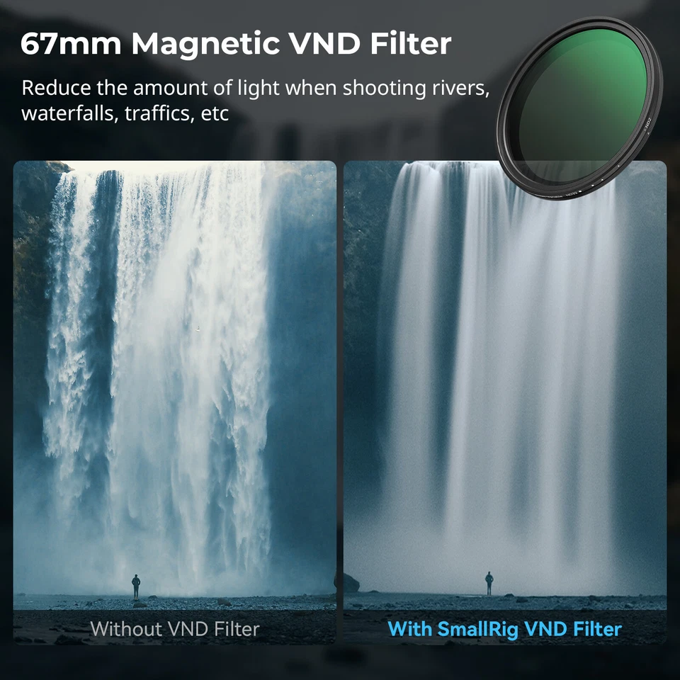 SmallRig 5-in-1 Magnetic 67mm Lens Filter Kit: VND + CPL + Black Mist 1/4  Set  - Image 3 of 4