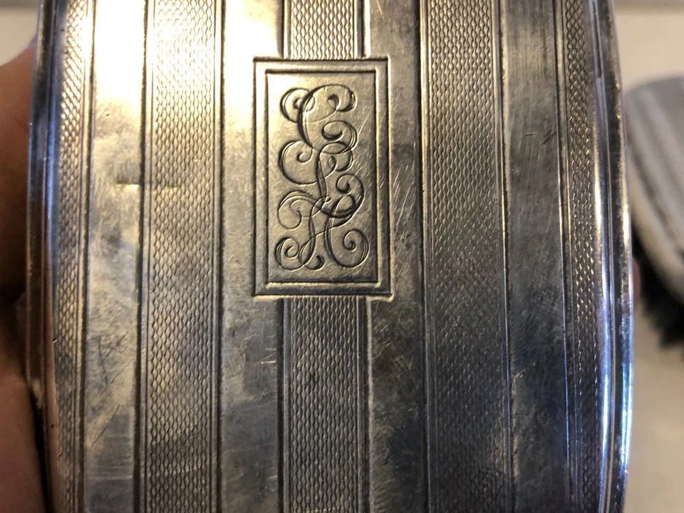 Antiguo par de pinceles Wallace de ley con iniciales Foto 3 de 4