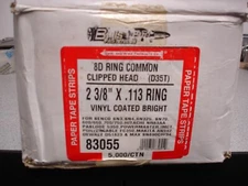 One Box of 5,000 2 3/8” x .113 8D Ring Common Nails