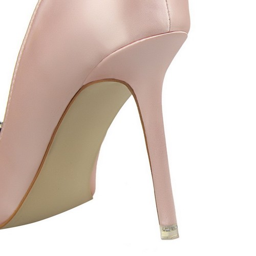 Scarpe da sposa decolte donna verdi raso punta strass tacco nuove - Foto 17 di 59