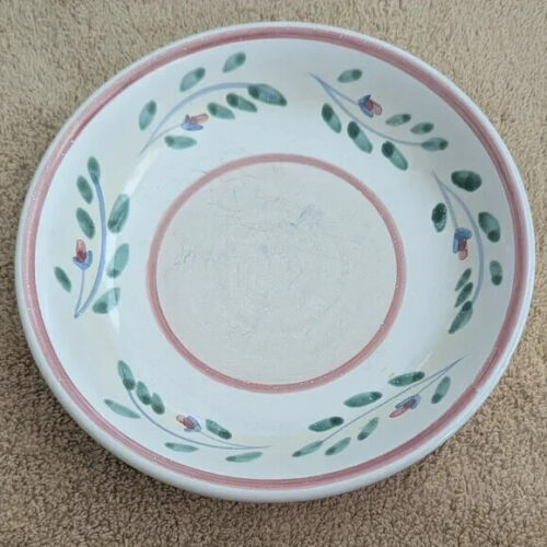Caleca (Italy) 8 5/8" salad/pastashallow bowl "Pink Garland"