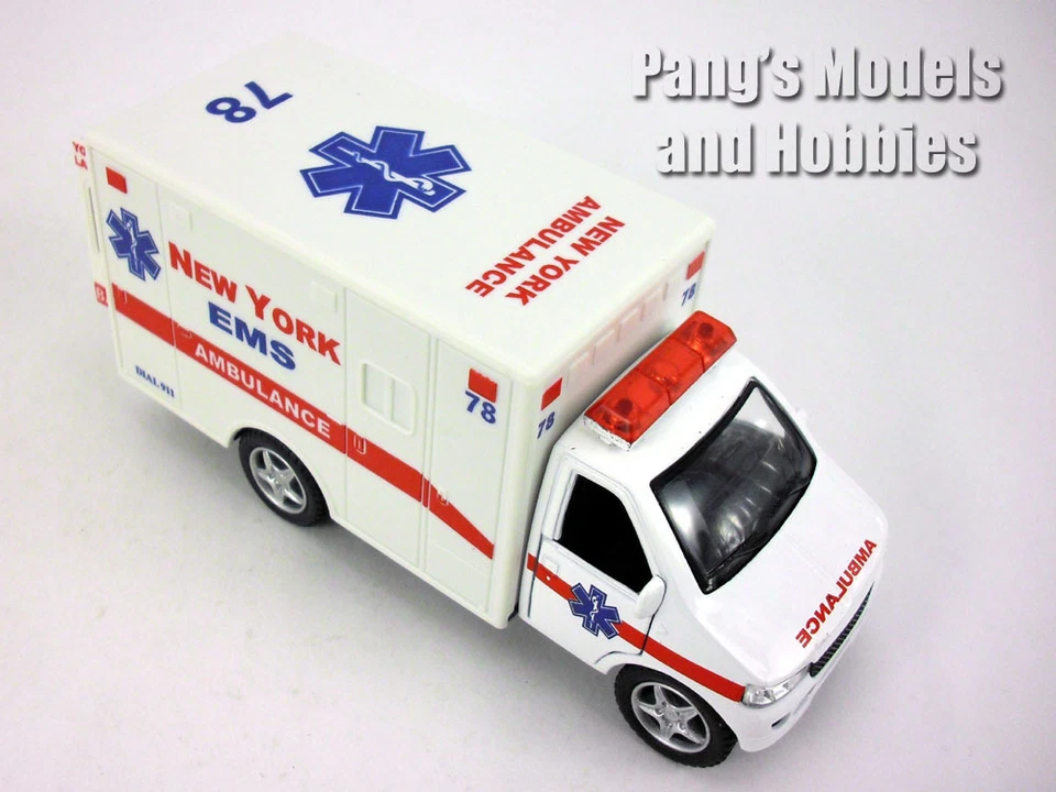 Ambulancia New York EMS de 5 pulgadas escala 1/32 modelo diecast y plástico - blanco Foto 3 de 4
