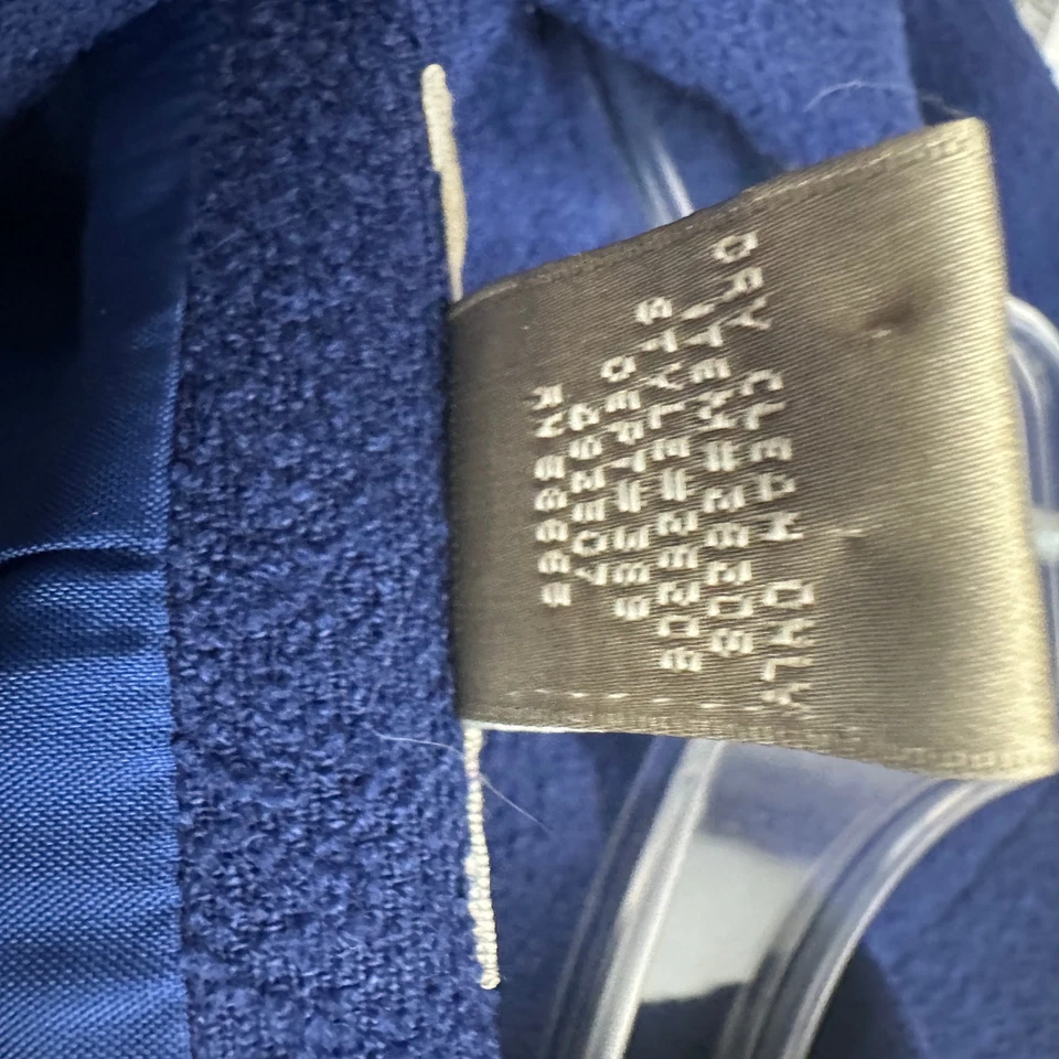 Abrigo Nordstrom Mujer Largo Medio Talla 10 Azul Mezcla Mohair Dinero Antiguo Silencioso Lujo Foto 4 de 4