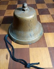Vintage Metal Bell 6"-- Captains Dinner Schooll Bell. Loud!! Antique (Cracked)