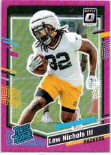 2023 Panini Donruss Lew Nichols III Rated Rookie Pink Optic #335