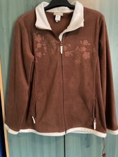 Ladies Fleece Jacket, Brown, 14/16, New
