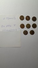 8 X 1 fenig 1996 tłoczenie F spfennig szczęścia "