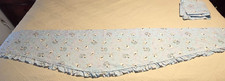 2 Baby Snoopy Curved Ruffeled Valances Blue with 3" Rod Pocket 80" Long x 20"