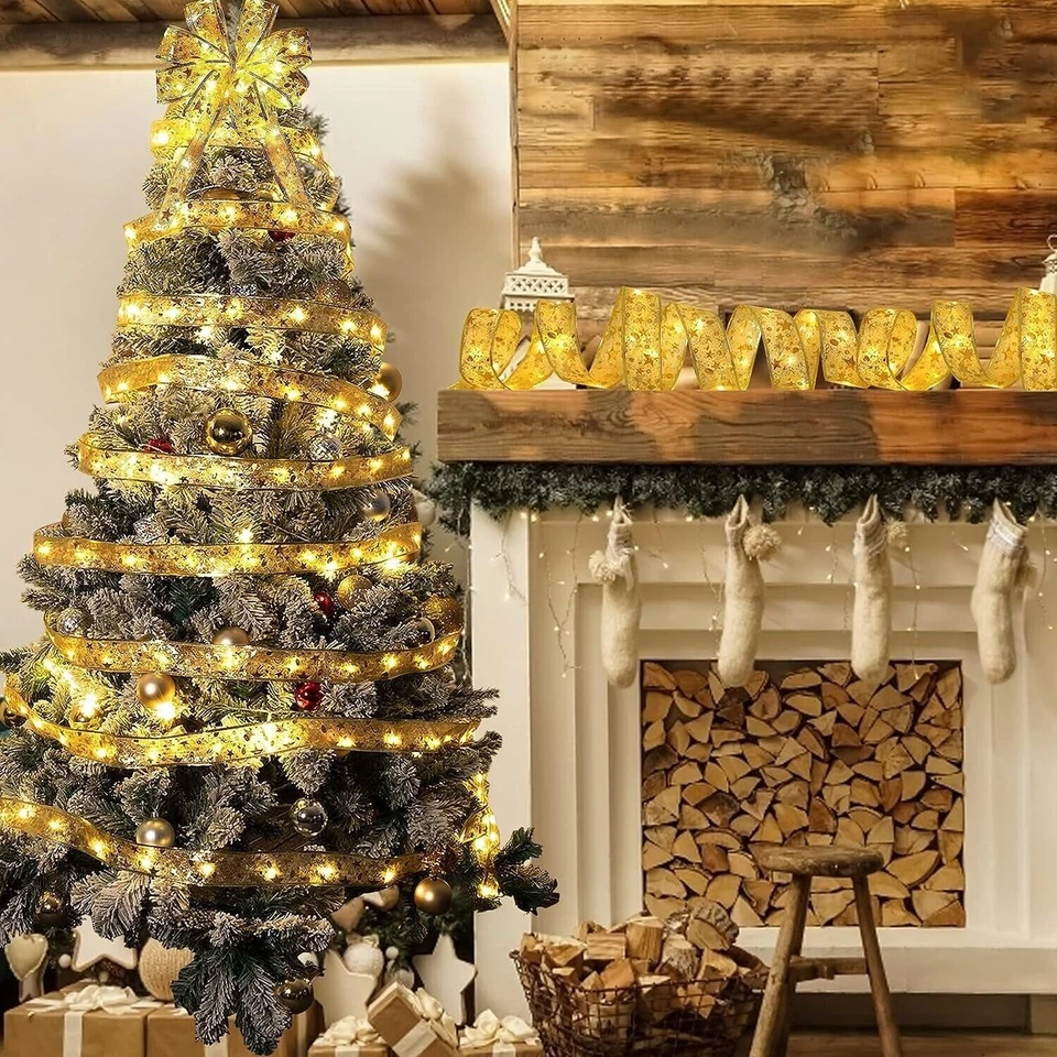 32 фута 100 светодиодных рождественских гирлянд для украшения рождественской елки дня рождения вечеринки - Изображение 2 из 4