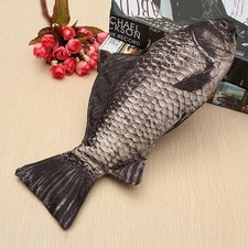 Realistic Carp Fish Pencil Case Zipper Pen Bag Makeup Pouch for School
