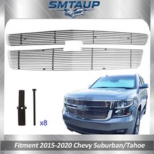 Grille Insert Fits 2015-2020 Chevy Suburban/ Tahoe Front Chrome Billet Grill