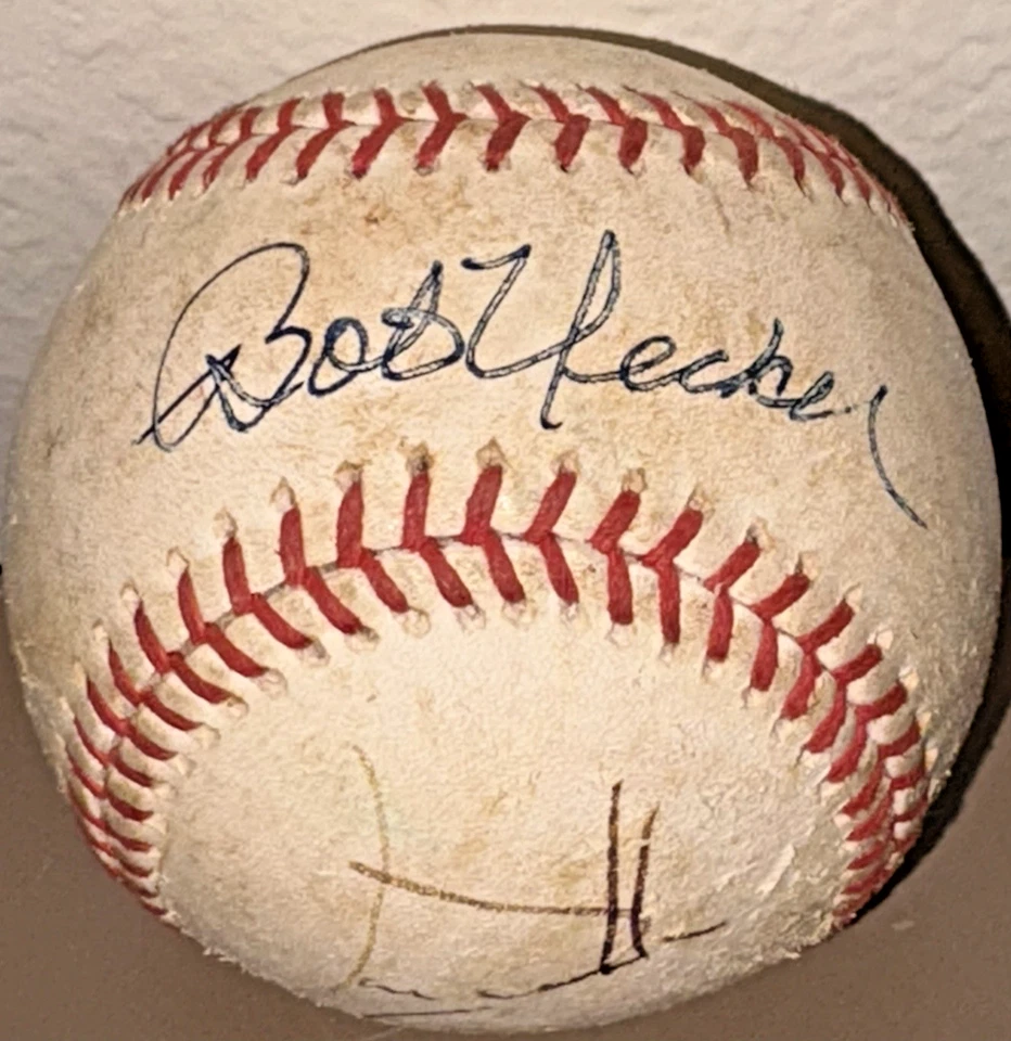 Bob Uecker Signed Autographed Official Rawlings MLB BP Baseball w/ Larry Walker - Image 2 of 4