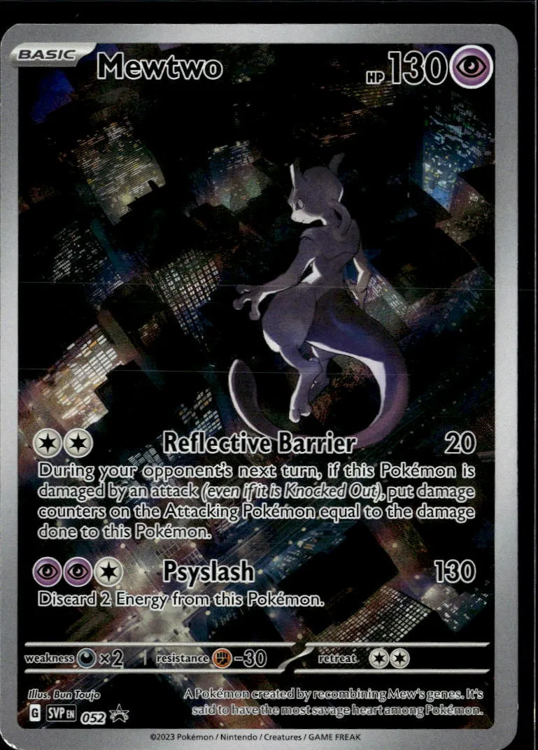 Mewtwo 2023 Scarlet & Violet Holo Black Star Promo #SVP EN 052