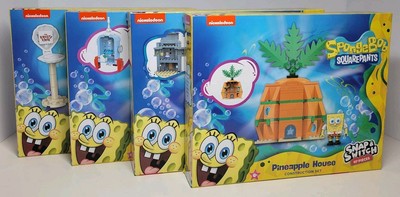 New 4X Sets Of Nickelodeon SpongeBob SquarePants Snap & Switch Construction Sets