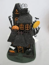 Spooky Metal Metal Halloween Haunted House tea light holder