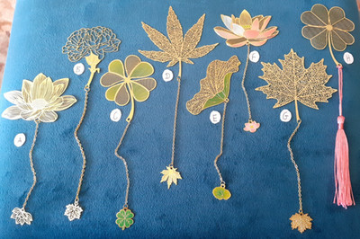 Beautiful gold-plated floral bookmarks - Choose your style, £1.20 each