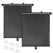 Car Window Shades for Side Windows, 2 Pack Retractable Sun Shades for Blocks ...
