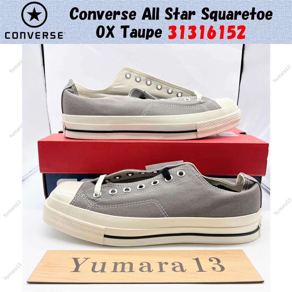 Converse All Star Square Toe OX Taupe Sneakers for Men Size 31316152-image