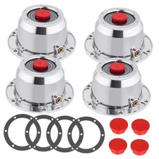 4 Pack 343-4195 Trailer Hub Caps Kit 3434195 Aluminum Hubcaps for Trailer
