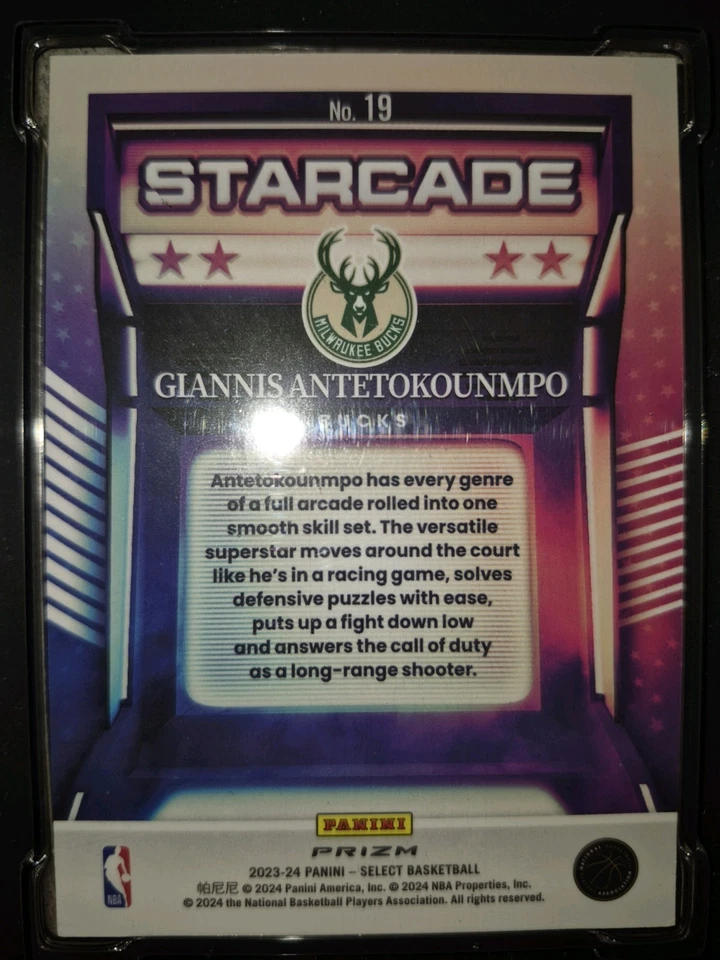 2023-24 Panini Select - Starcade Giannis Antetokounmpo #19 🎉 CASO EXITOSO 🎉 Foto 4 de 4
