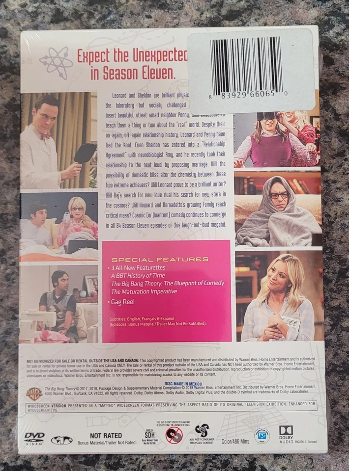 The Big Bang Theory Complete 11th Season 11 DVD NEW SEALED NEVER TRUST STOCK PIC - Image 2 of 2