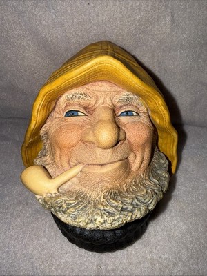 Bossons Old Salt Chalkware Head Hanging Plaque Sculpture England Vintage