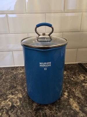 Kuhn Rikon Multitopf, Camping / Urlaub / Küche in blau Sieb Swiss