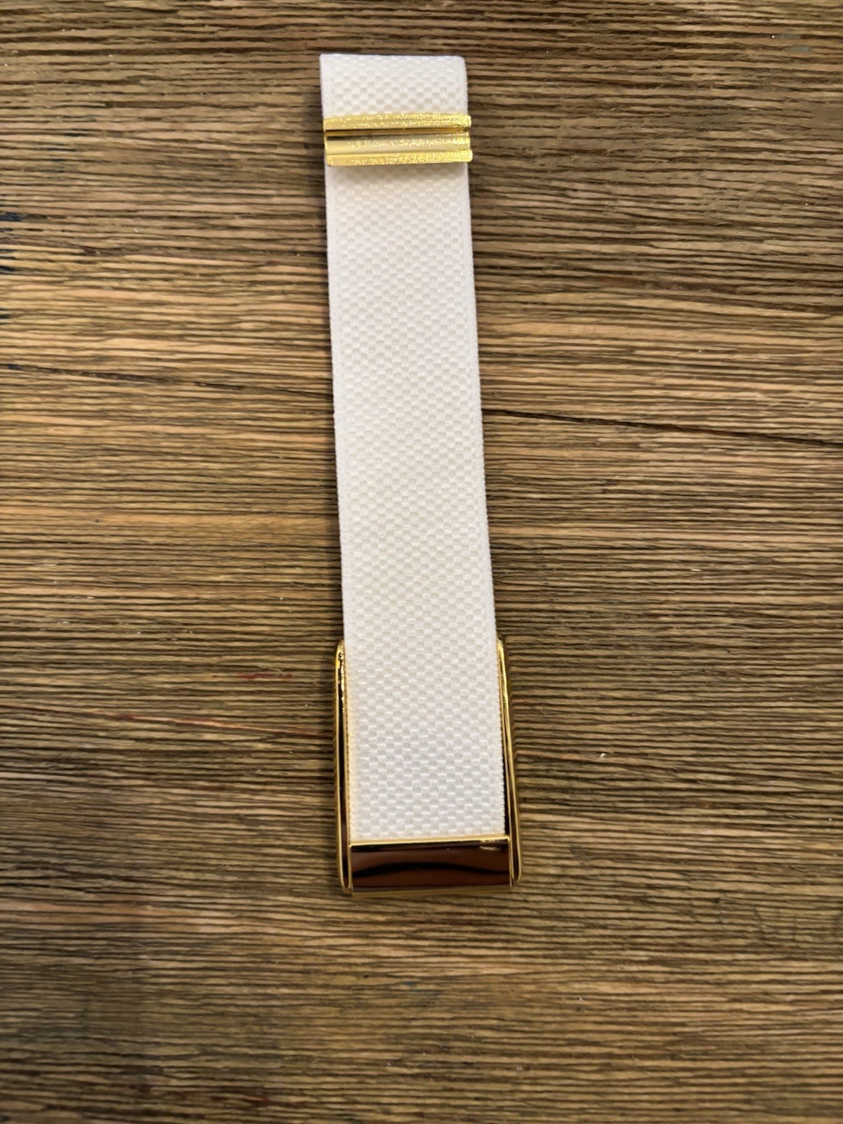 Whoop 5.0/MG Replacement Band - White Band - Gold Clasp