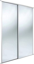 Full Length Double Panel Wardrobe Mirror In Good Condition