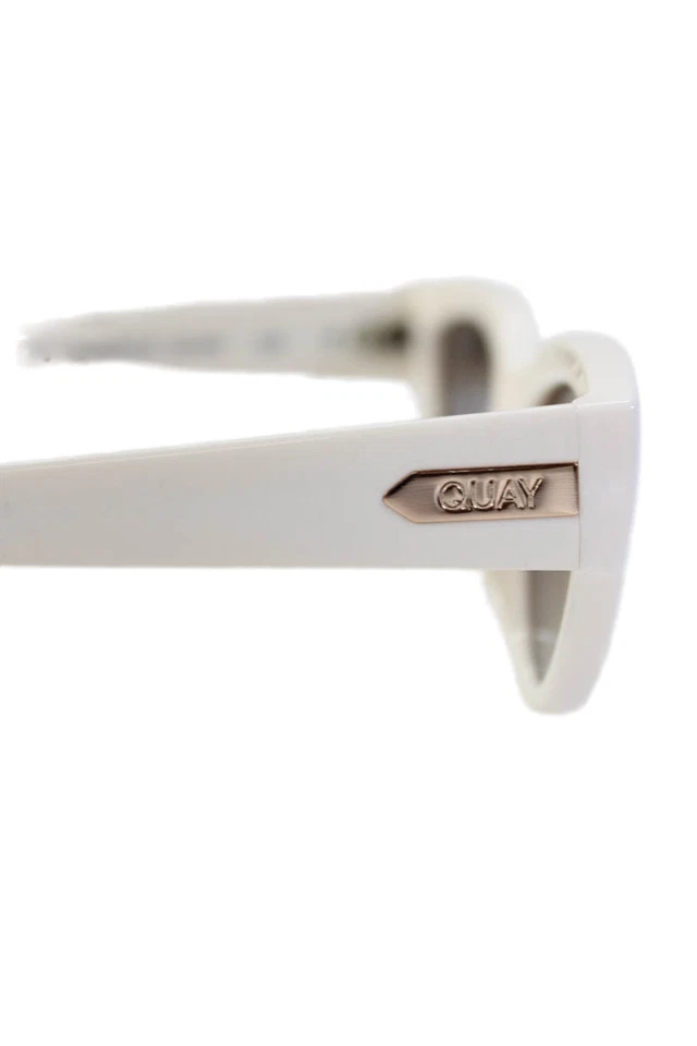Óculos de sol feminino Quay olho de gato sólido creme tamanho 57-17-145 - Imagem 3 de 4