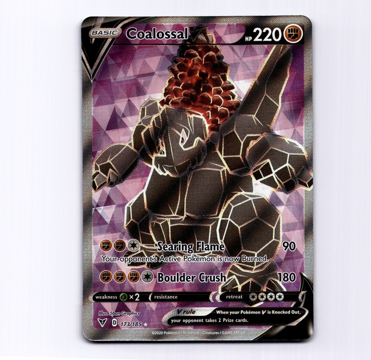 Coalossal V Full Art 173/185 SWSH04: Vivid Voltage 2020 Pokemon NM