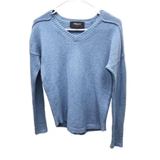 Derek Lam NY Blue 100% Cashmere V-Neck  Sweater Size S