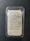 Vintage 1 Troy Oz .999 Fine Silver Bar National Refiners Ounce Rare (B)