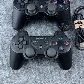 Sony PlayStation 3 PS3 Fat 80GB Console CECHK01 Black 2 Controllers Bundle Cords