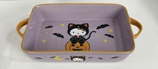 NIB Hello Kitty Black Cat Halloween Baking Dish Casserole Dish