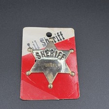 Vintage Brass Lil' SHERIFF STAR BADGE Engraved "PETE" BY Swibco