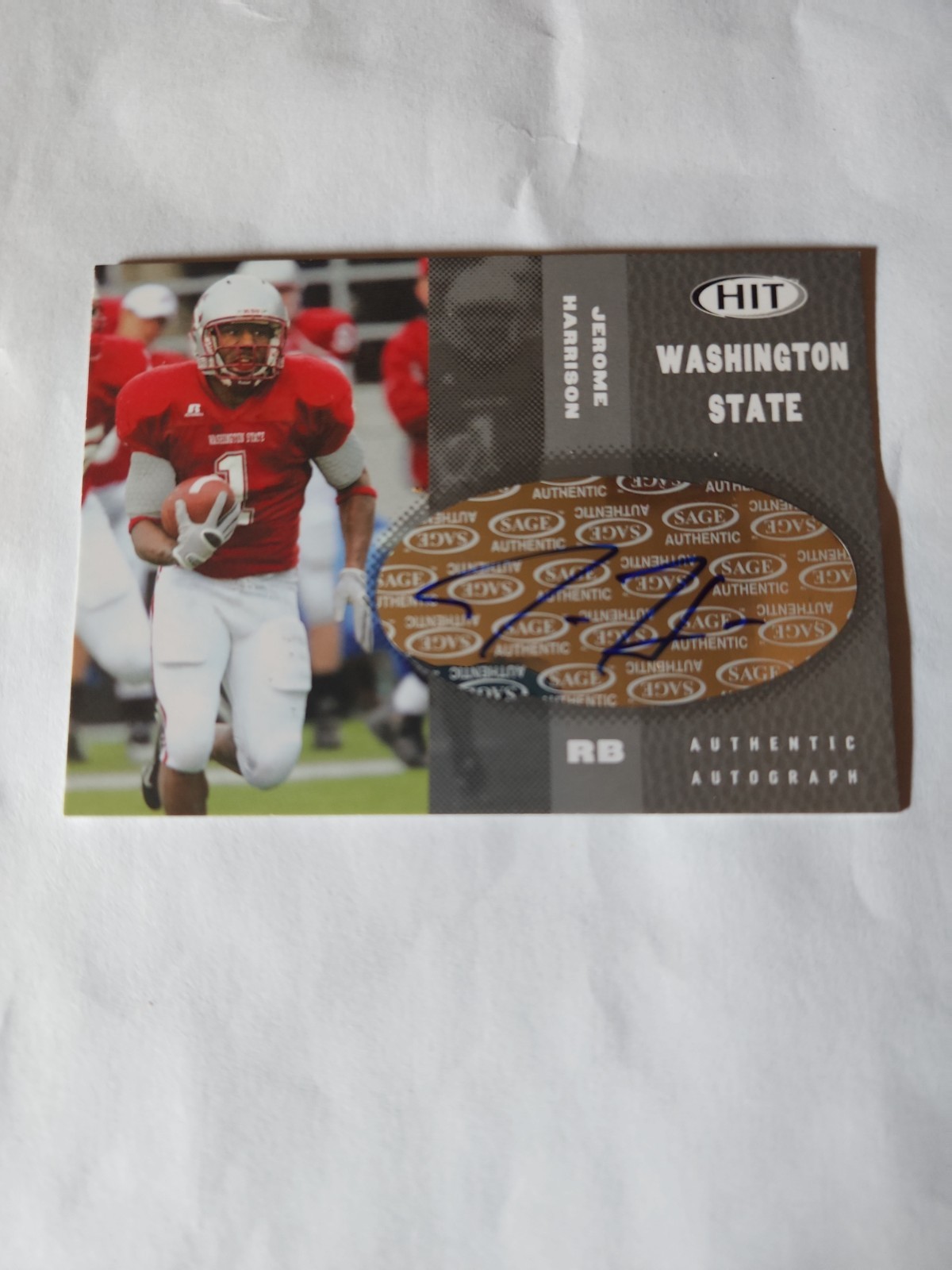 2006 SAGE Hit - Autographs Jerome Harrison #A41 Silver (AU, RC)