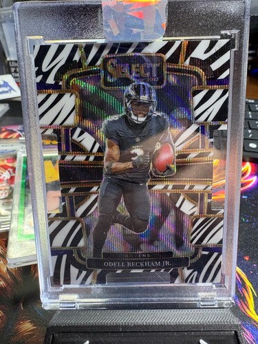 2023 Panini Select - Concourse Odell Beckham Jr. Zebra Prizm Die-Cut