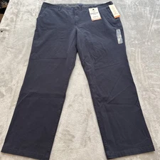 Dockers Downtime Khaki Men 44x32 NEW Straight Fit Smart 360 Flex Waist Navy Blue