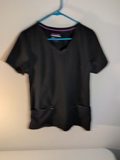 Purple Yoga Label Scrub Top Size Large