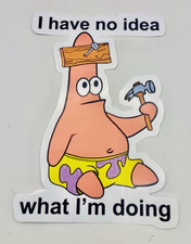 SpongeBob SquarePants Patrick Inspired Waterproof Car Decal Poster Vinyl Sticker