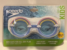 Speedo Kids Sunny Vibes Pop Rainbow Swimming Goggles Ages 3-6 UV Protection