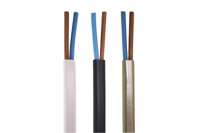 Flexible PVC Schlauchleitung 2x0,5 mm² H03VVH2-F Kunststofflitze Ovallitze flach