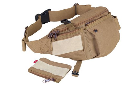 Retro Canvas Hiking Purse Shoulder Bumbag Fanny Pack Adjustable Belt Waist Bag - Picture 6 of 7